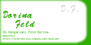 dorina feld business card